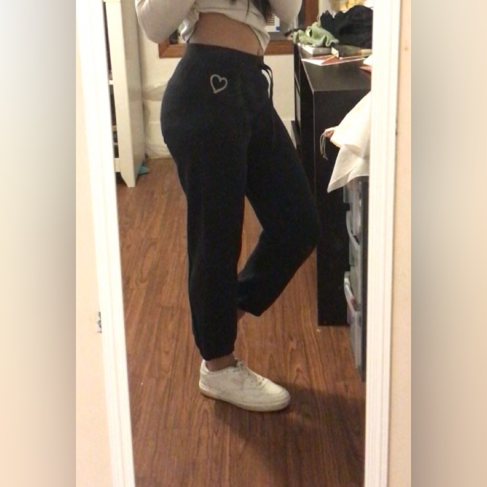 Casual black sweatpants. Lightly worn.